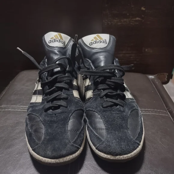 Adidas Indoor Shoes Vintage Men's Black Sneakers - Picture 3 of 8